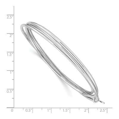 Sterling Silver Intertwined Bangle Bracelet – view 4