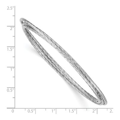 Sterling Silver Twisted Bangle Bracelet – view 3