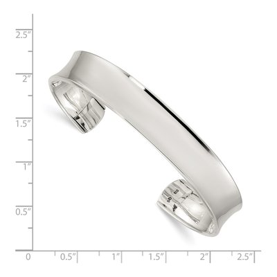 Sterling Silver Concave Cuff Bracelet – view 4
