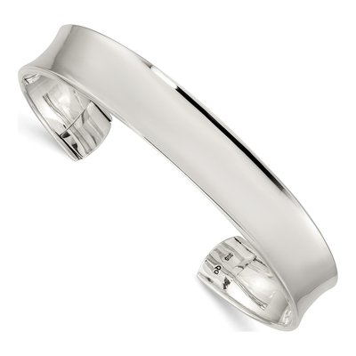 Sterling Silver Concave Cuff Bracelet