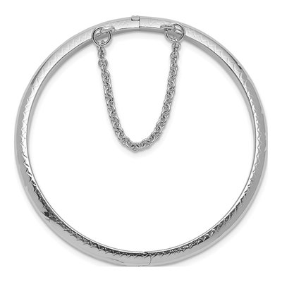 Sterling Silver Kids' Hinged Bangle Bracelet – view 3