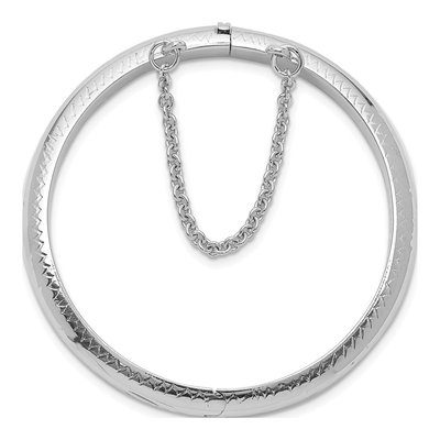 Sterling Silver Kids' Hinged Bangle Bracelet – view 3