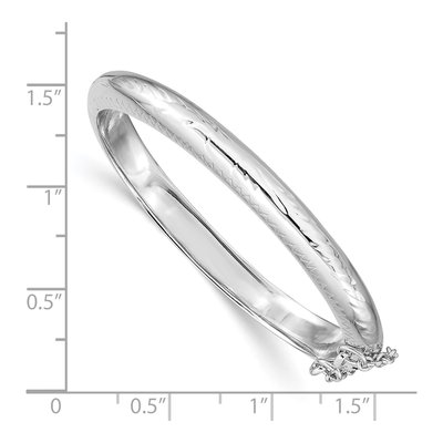 Sterling Silver Kids' Hinged Bangle Bracelet – view 4