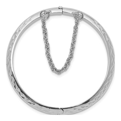 Sterling Silver Children's Hinged Bangle Bracelet – view 2