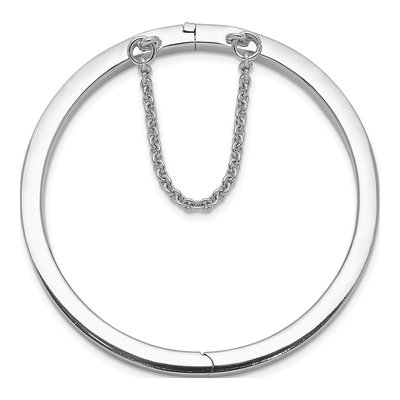 Sterling Silver Girls' Safety Hinged Bangle Bracelet – view 3
