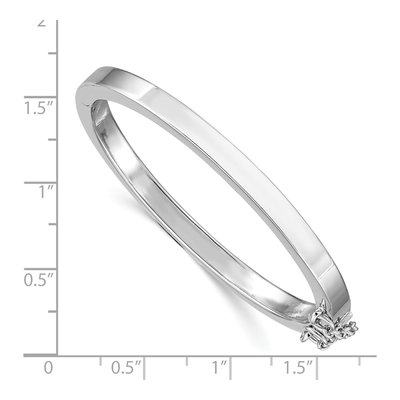 Sterling Silver Girls' Safety Hinged Bangle Bracelet – view 4