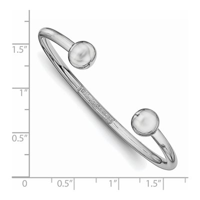Sterling Silver Kids' Cuff Bangle Bracelet – view 4
