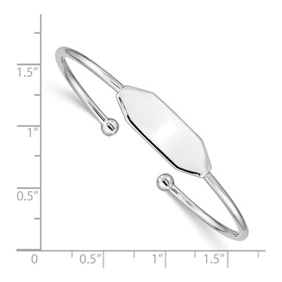 Sterling Silver Kids' ID Cuff Bracelet – view 4