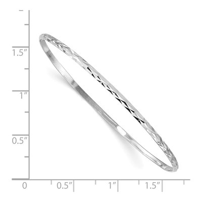Sterling Silver Children's Diamond-Cut Bangle Bracelet – view 4