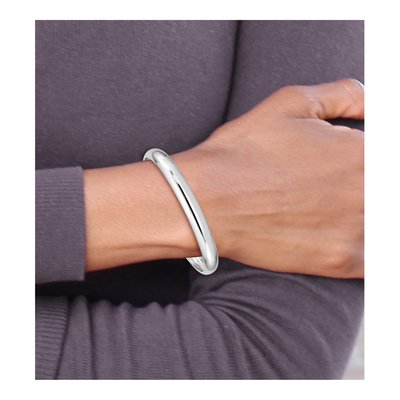 Sterling Silver Girl's Cuff Bangle Bracelet – view 5