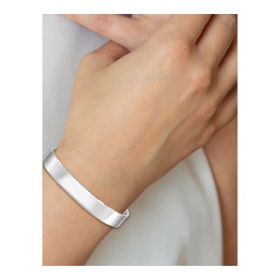 Sterling Silver Girls' Cuff Bangle Bracelet – view 5