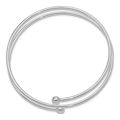 Sterling Silver Flexible Wrap Bangle Bracelet – view 3