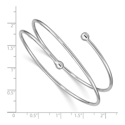 Sterling Silver Flexible Wrap Bangle Bracelet – view 4