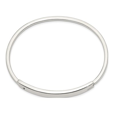 Sterling Silver Hinged Bangle Bracelet – view 3