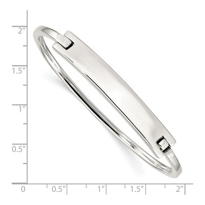 Sterling Silver Hinged Bangle Bracelet – view 4