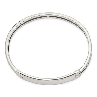 Sterling Silver Hinged Bangle Bracelet – view 3