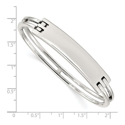 Sterling Silver Hinged Bangle Bracelet – view 4