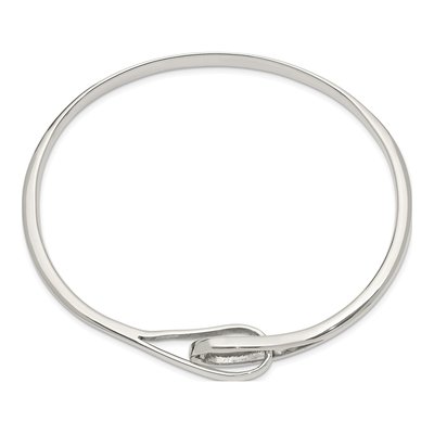 Sterling Silver Interlocking Slip-On Bangle Bracelet – view 3