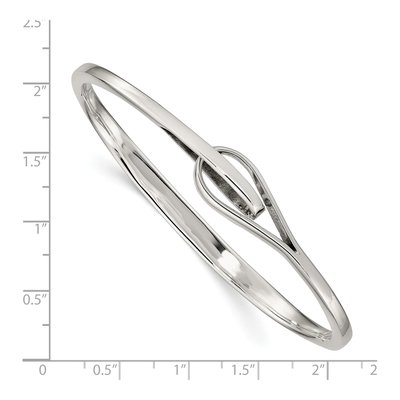 Sterling Silver Interlocking Slip-On Bangle Bracelet – view 4