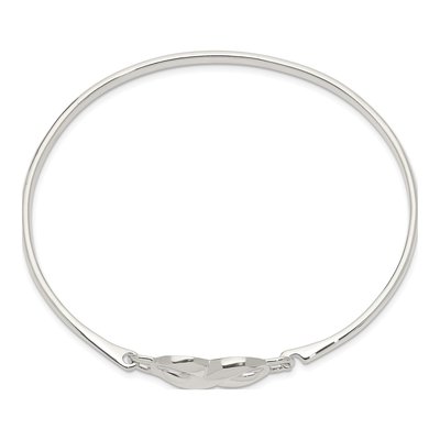 Sterling Silver Infinity Bangle Bracelet – view 3