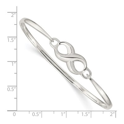 Sterling Silver Infinity Bangle Bracelet – view 4