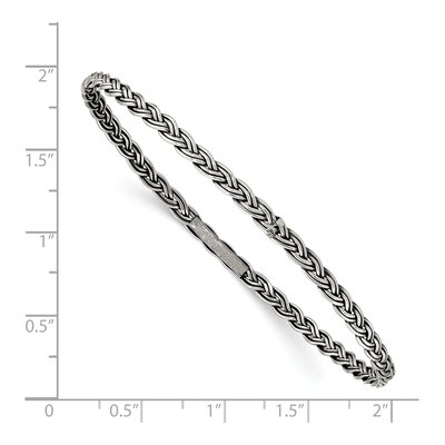 Sterling Silver Antiqued Twisted Slip-On Bangle Bracelet – view 4