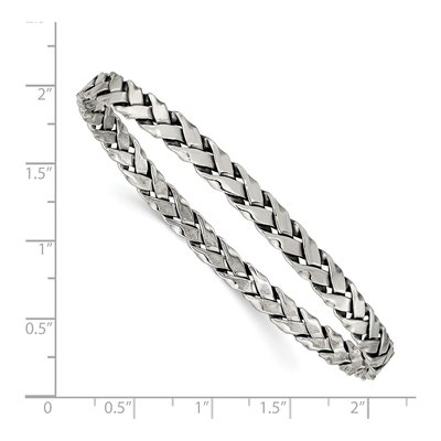 Sterling Silver Antiqued Twisted Slip-On Bangle Bracelet – view 4