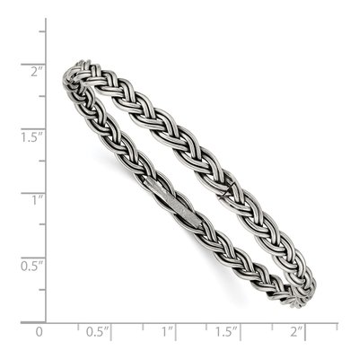 Sterling Silver Antiqued Twisted Slip-On Bangle Bracelet – view 4