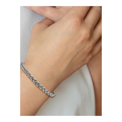 Sterling Silver Antiqued Twisted Slip-On Bangle Bracelet – view 5