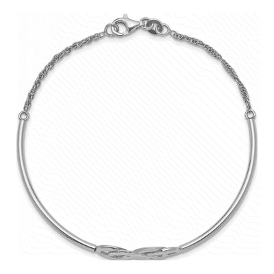 Sterling Silver Double Infinity Bangle Bracelet – view 3