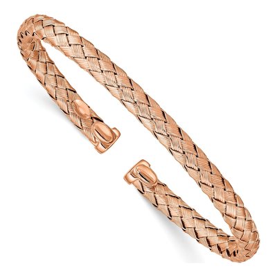 Rose Gold-Plated Sterling Silver Cuff Bracelet