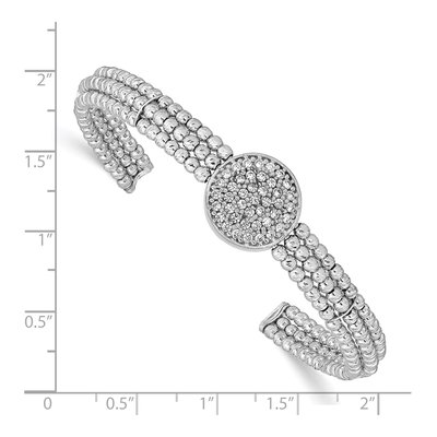 Sterling Silver Crystal Cuff Bracelet – view 3