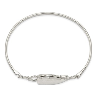 Sterling Silver Heart Locket Bangle Bracelet – view 2