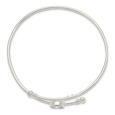 Sterling Silver CZ Bangle Bracelet – view 3