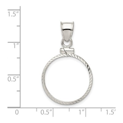 Sterling Silver Screw Top Coin Bezel Pendant – view 5