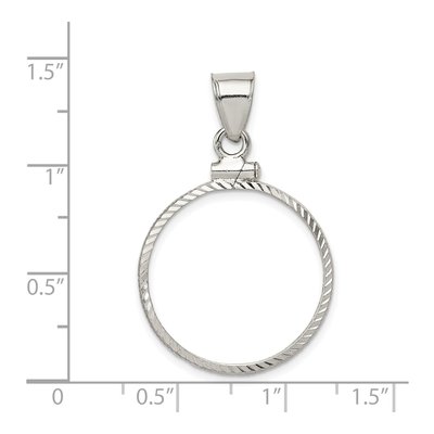 Sterling Silver Screw Top Coin Bezel Pendant – view 5