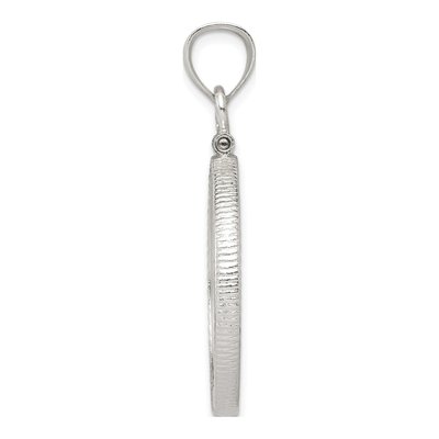 Sterling Silver Screw Top Quarter Coin Bezel Pendant – view 3