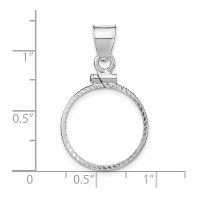 Sterling Silver Screw Top Coin Bezel Pendant – view 5