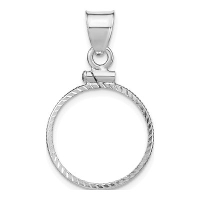 Sterling Silver Screw Top Coin Bezel Pendant