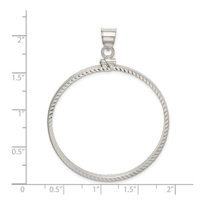 Sterling Silver Screw Top Coin Bezel Pendant – view 3