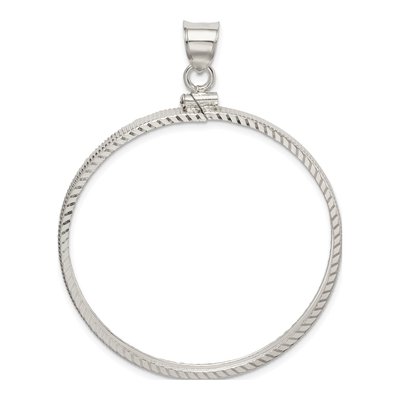 Sterling Silver Screw Top Coin Bezel Pendant