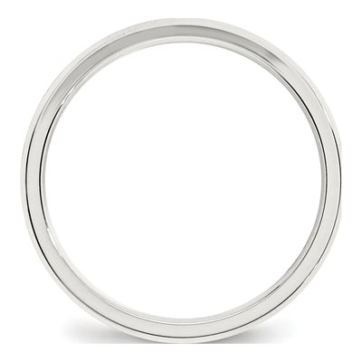 Sterling Silver 3mm Beveled Edge Comfort-Fit Wedding Band – view 3