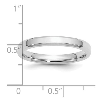 Sterling Silver 3mm Beveled Comfort-Fit Wedding Band – view 4