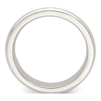 Sterling Silver 4mm Beveled Edge Comfort-Fit Wedding Band – view 3