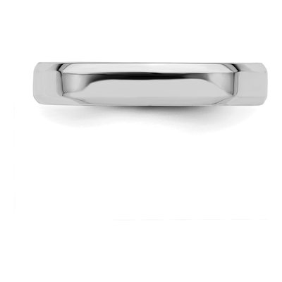 Sterling Silver 4mm Beveled Comfort-Fit Wedding Band – view 3