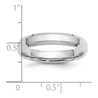 Sterling Silver 4mm Beveled Comfort-Fit Wedding Band – view 4