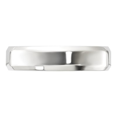 Sterling Silver 5mm Beveled Edge Comfort-Fit Wedding Band – view 4