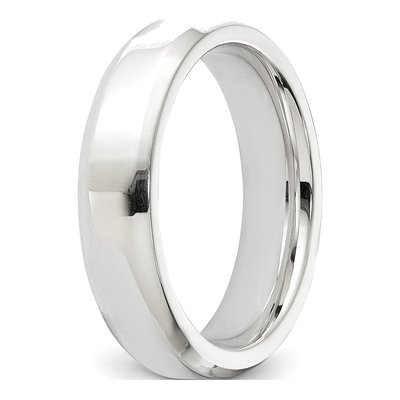 Sterling Silver 5mm Beveled Edge Comfort-Fit Wedding Band – view 7