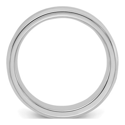 Sterling Silver 5mm Beveled Comfort-Fit Wedding Band – view 2