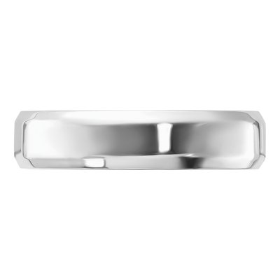 Sterling Silver 5mm Beveled Comfort-Fit Wedding Band – view 3